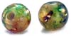 Pearl finish marble glass bead - click here for large view